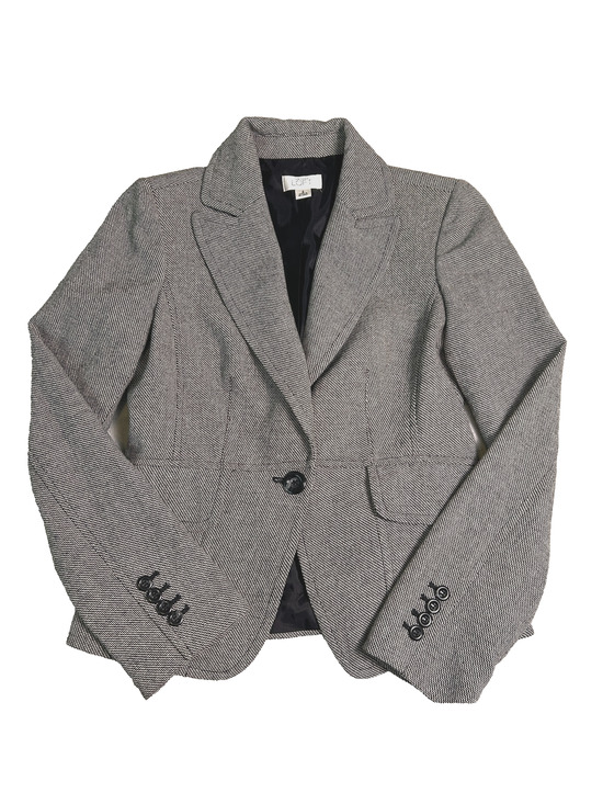 Ann Taylor Loft Jackets & Blazers - Ann Taylor Loft Single Breasted Blazer Womens 2 Gray Minimalist Career Preppy